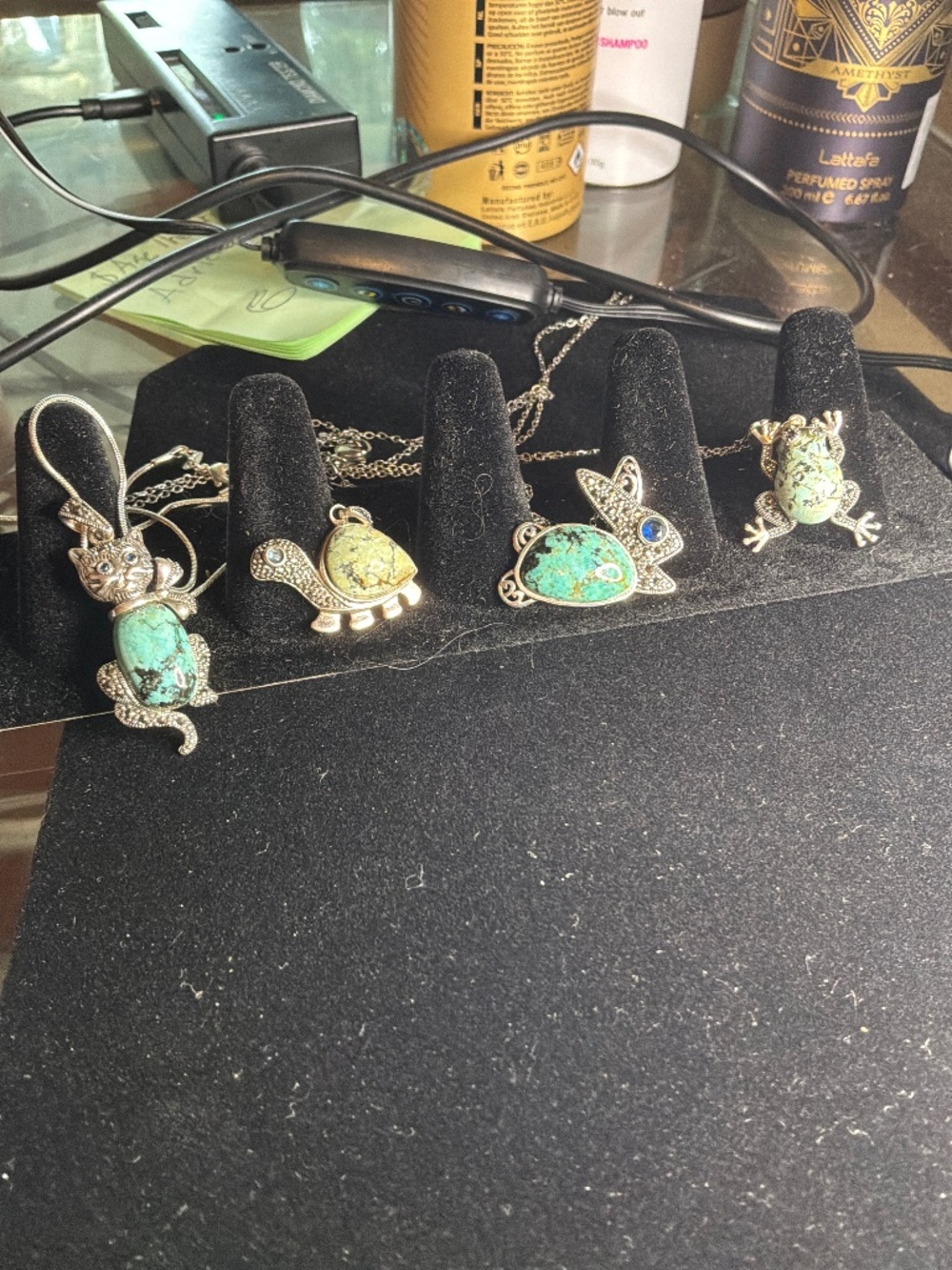 Turquoise Cat, Rabbit, or Turtle, or Frog.